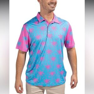 Chubbies The Electric Slide Performance Polo Shirt Large golf vacation‎